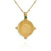 Accessories Temple of the Sun Gold Jewels | Sura Necklace - Gold Emerald