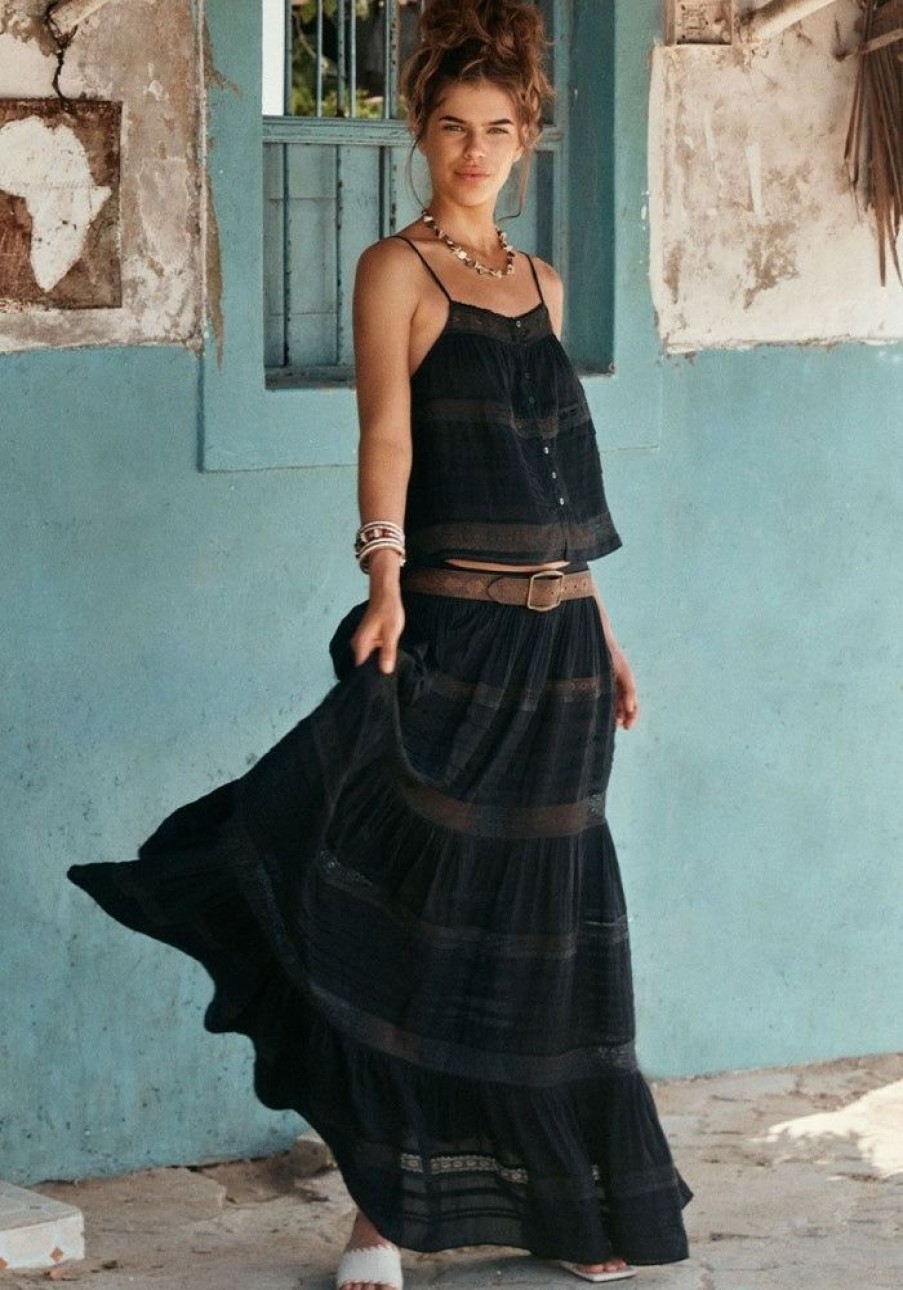 Fashion Spell Skirts | Teodora Maxi Skirt - Black