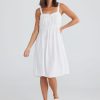 Fashion Holiday Mini Dress | Bask Dress - White