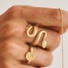 Accessories Temple of the Sun Gold Jewels | Serpent Ring Gold