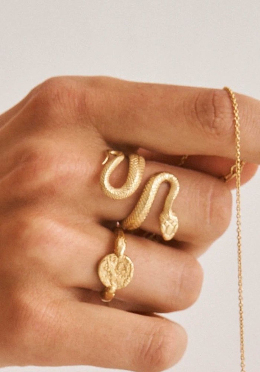 Accessories Temple of the Sun Gold Jewels | Serpent Ring Gold