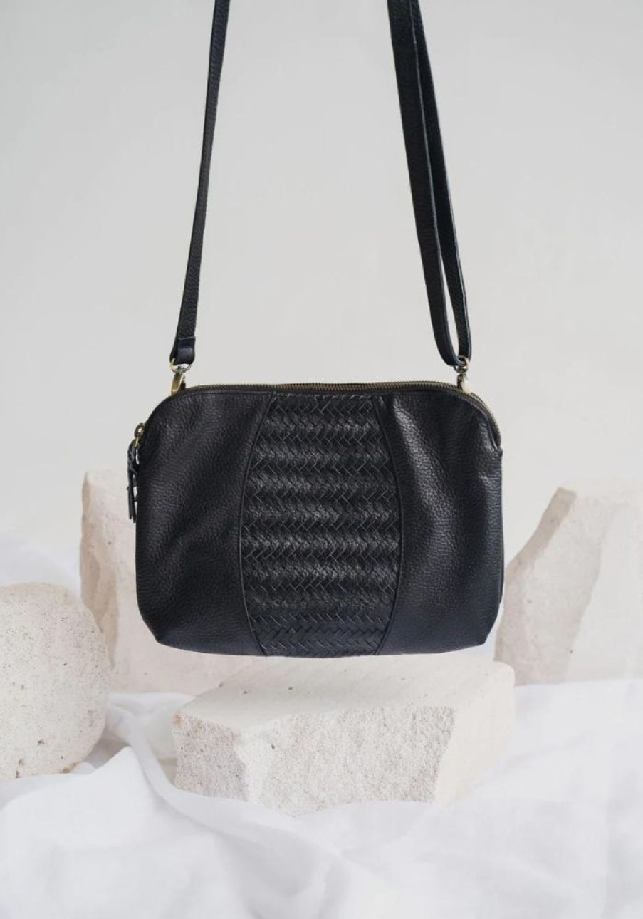 Accessories Hobo and Hatch Bags | Woven Tre Bag- Textured Noir