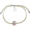 Accessories Tiger Frame Bracelets | Tiger Frame Rose Quartz Crystal Silver Bracelet- Sage Green