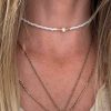 Accessories NP Rocks Jewellery Necklaces | Bahama Seed Bead Pearl Choker - Natural