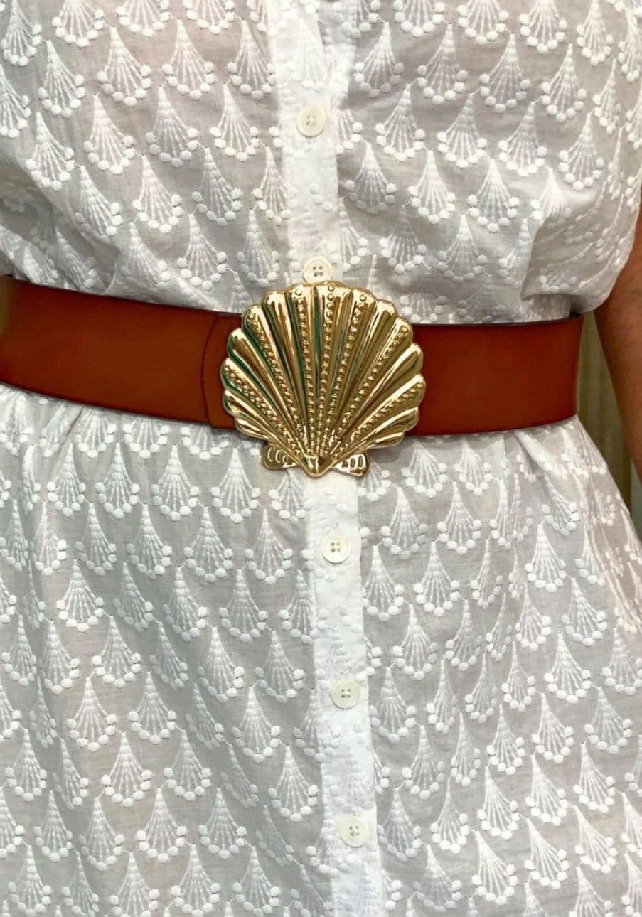 Accessories Cabo Belts | Sun Shell Belt Tan