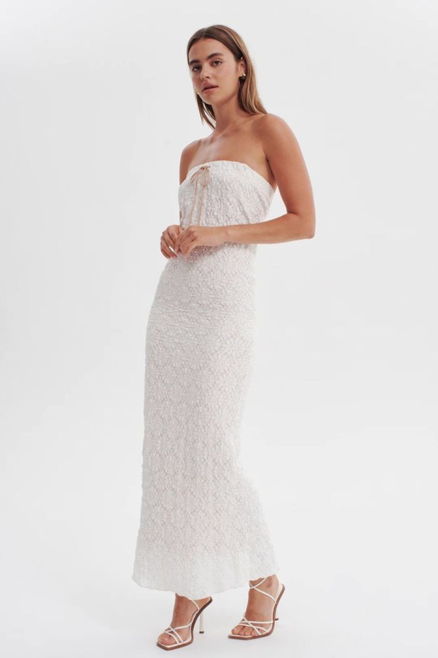 Fashion Ownley Maxi Dress | Soulmates Strapless Dress- White