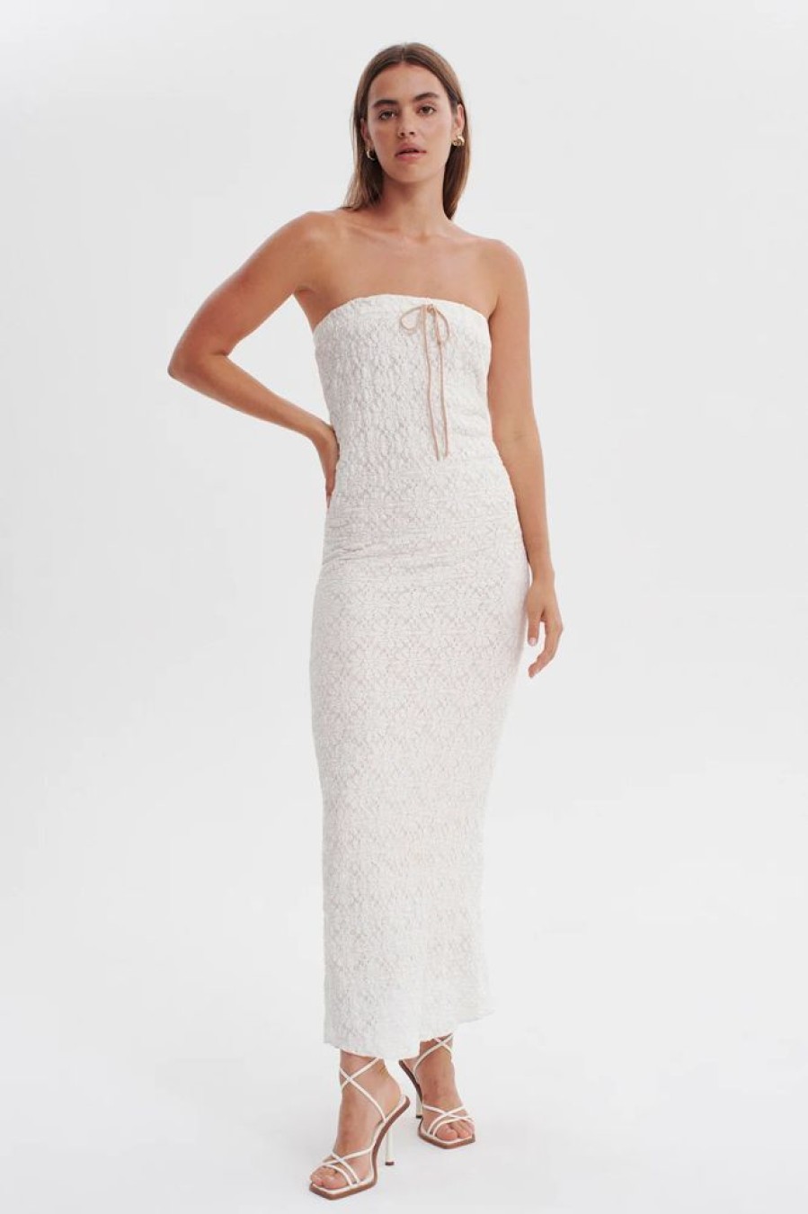 Fashion Ownley Maxi Dress | Soulmates Strapless Dress- White