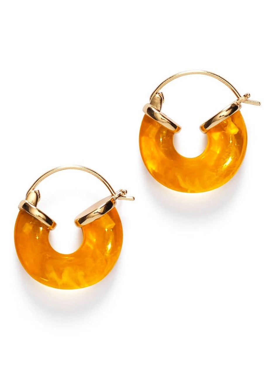 Accessories Anni Lu Earrings | Petit Swell Hoop Earrings - Amber