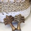 Homewares Cabo Gypsy | Palm Tree Brass Door Knobs