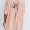 Fashion Cabo Mini Dress | 3 Palm Shirt Dress- Grapefruit Presale