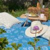 Homewares House of Skye | Wildflower Picnic Rugs - Blue Iris