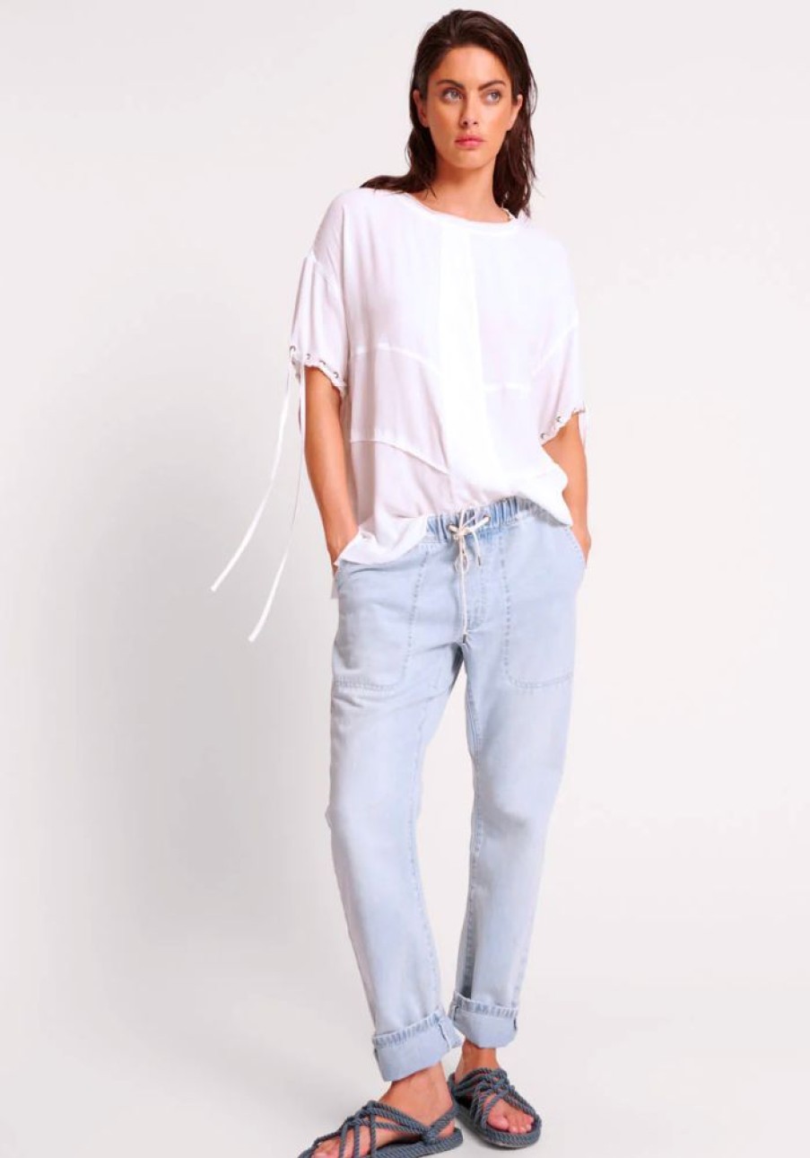 Fashion One Teaspoon Shorts + Pants | Blue Space Shabbies Drawstring Boyfriend Jeans