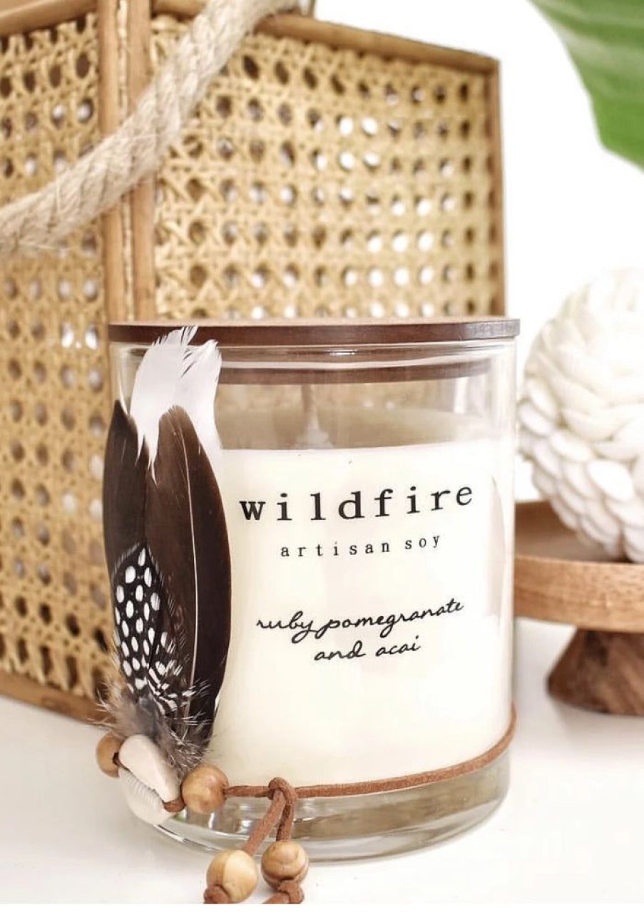 Homewares WILDFIRE CANDLES | Leather & Sandalwood Soy Candle