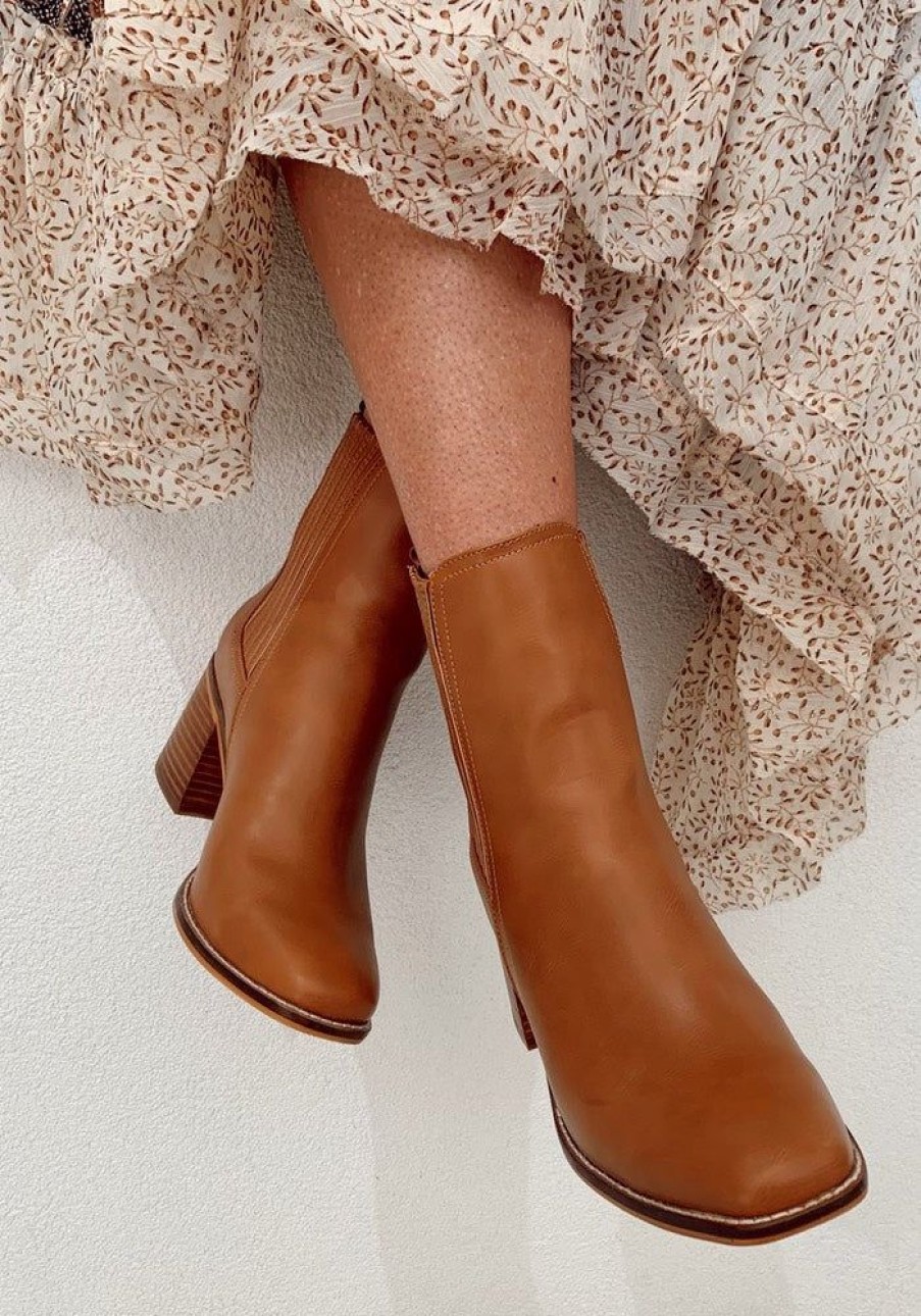 Accessories Therapy Boots & Sneakers | Tan Ophelia Boot