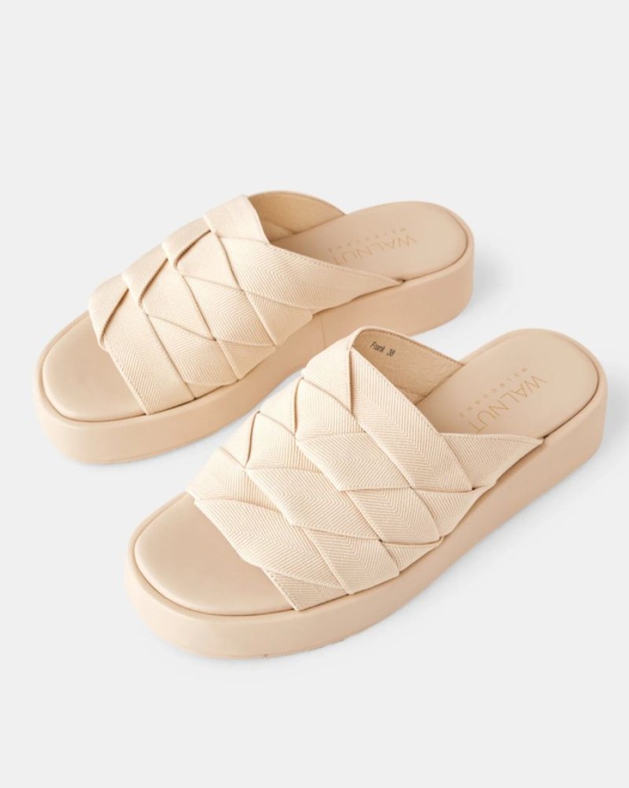 Accessories Walnut Footwear Sandals & Slides | Frank Slide- Cream