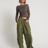 Fashion One Teaspoon Shorts + Pants | Khaki Tencel Parachute Pant