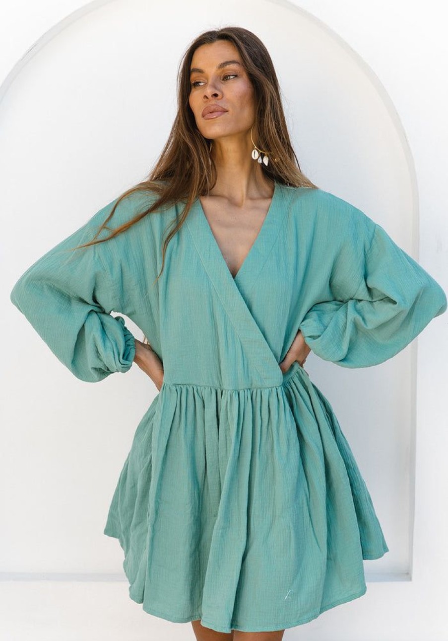 Fashion Cabo Mini Dress | Haven Dress - Sea Green