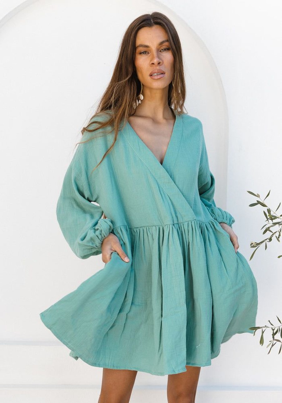 Fashion Cabo Mini Dress | Haven Dress - Sea Green