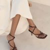 Accessories LA Tribe Heels | Braided Strap Heel- Chocolate