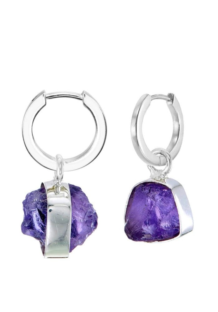 Accessories Tiger Frame Silver Jewels | Tiger Frame Silver Mini Rough Gem - Amethyst