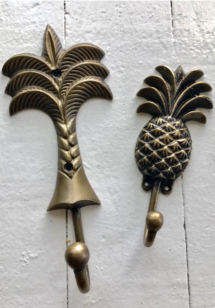 Homewares Cabo Gypsy | Palm Tree Or Pineapple Brass Hook