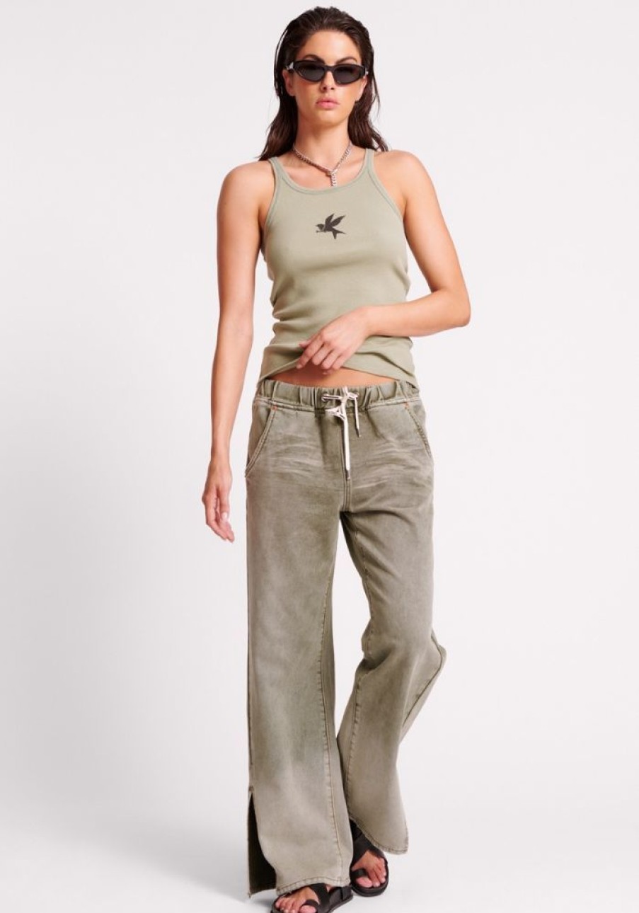 Fashion One Teaspoon Shorts + Pants | Old Khaki Roadhouse Wide Legs Jeans