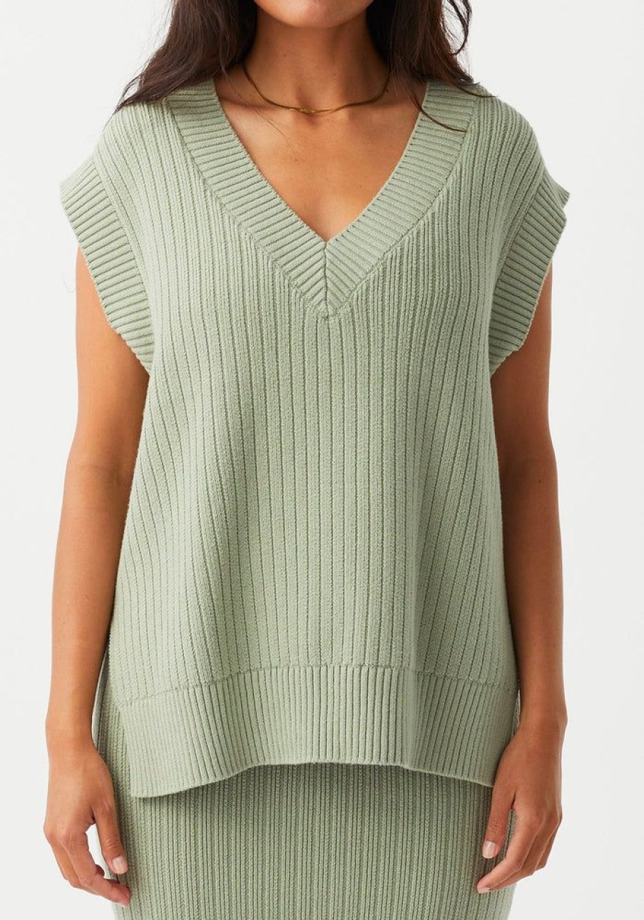 Fashion Arcaa Movement Knits & Sweaters | Vera Organic Knit Vest - Sage