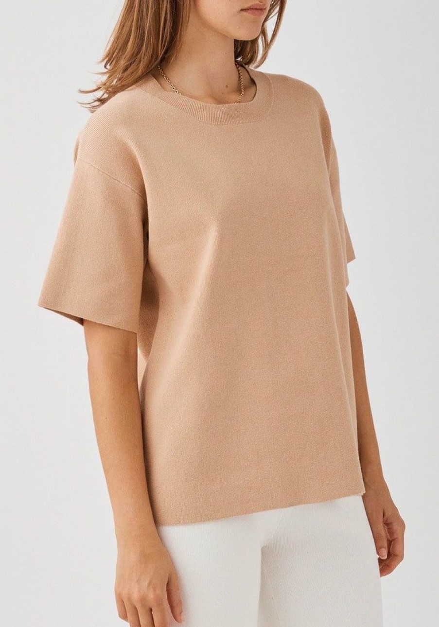 Fashion Arcaa Movement Sets | Harper Organic Knit Tshirt - Honey