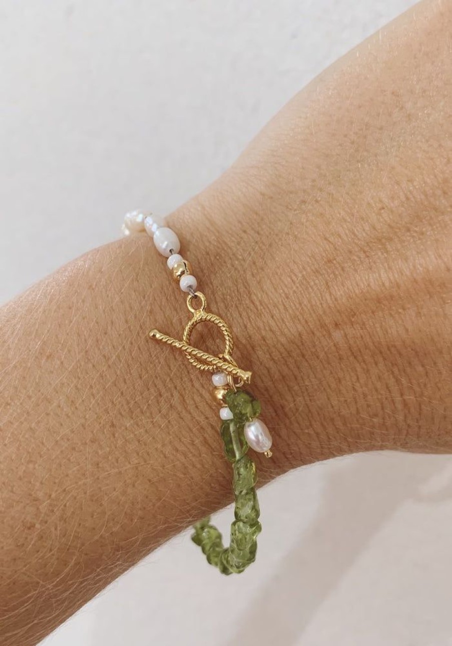 Accessories NP Rocks Jewellery Gold Jewels | Leo Bracelet - Peridot