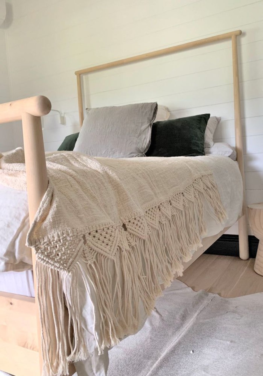 Homewares Cabo Gypsy | Benny'S Cotton Bed Throw Natural