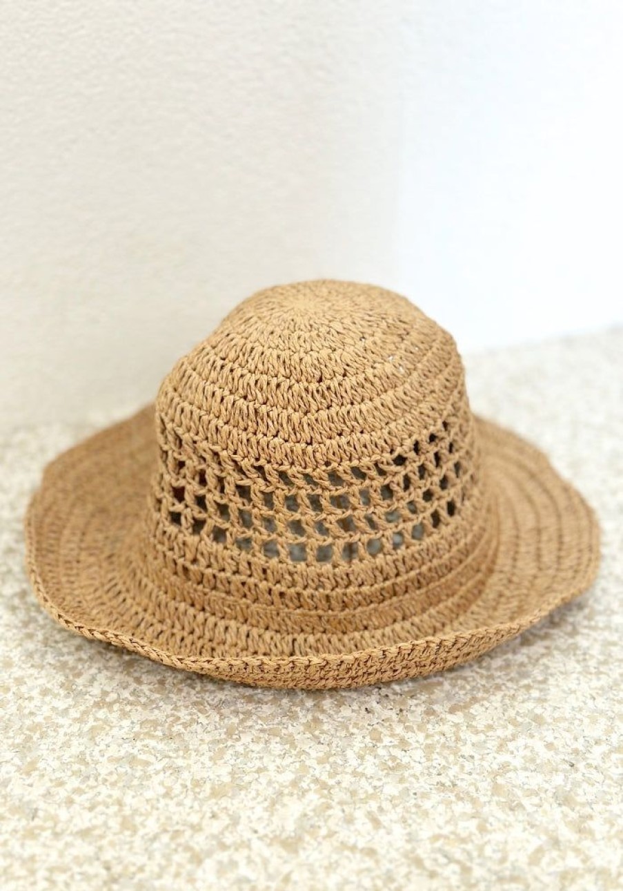 Accessories Free spirit Hats + Scarves | Free Spirit Straw Hat - Tan