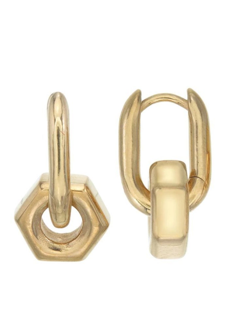 Accessories Tiger Frame Earrings | Tiger Frame Macgyver- Oval Hoops