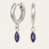 Accessories Temple of the Sun Silver Jewels | Alessandra Earrings Sapphire- Silver