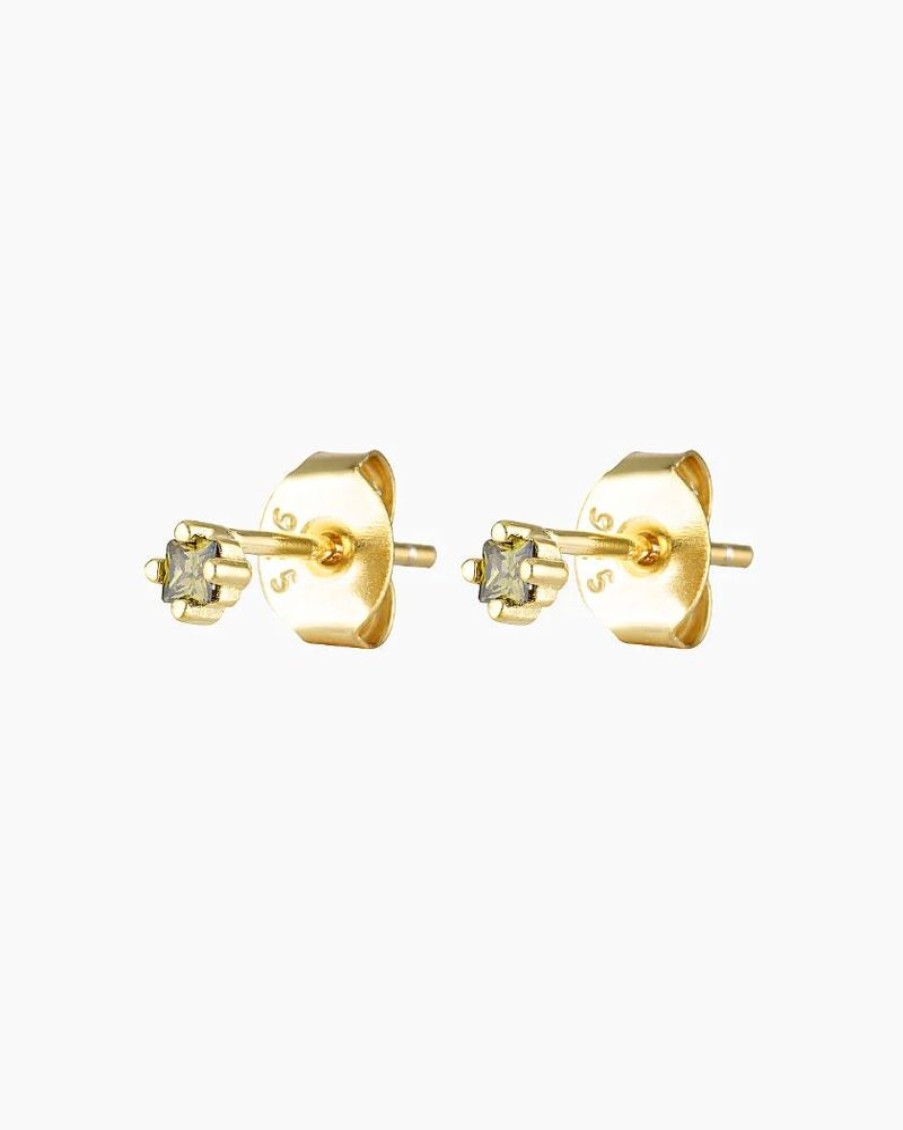 Accessories Slani Jewels Earrings | Alice Studs - Olive