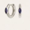 Accessories Temple of the Sun Silver Jewels | Chrysalis Earrings Sapphire-Silver