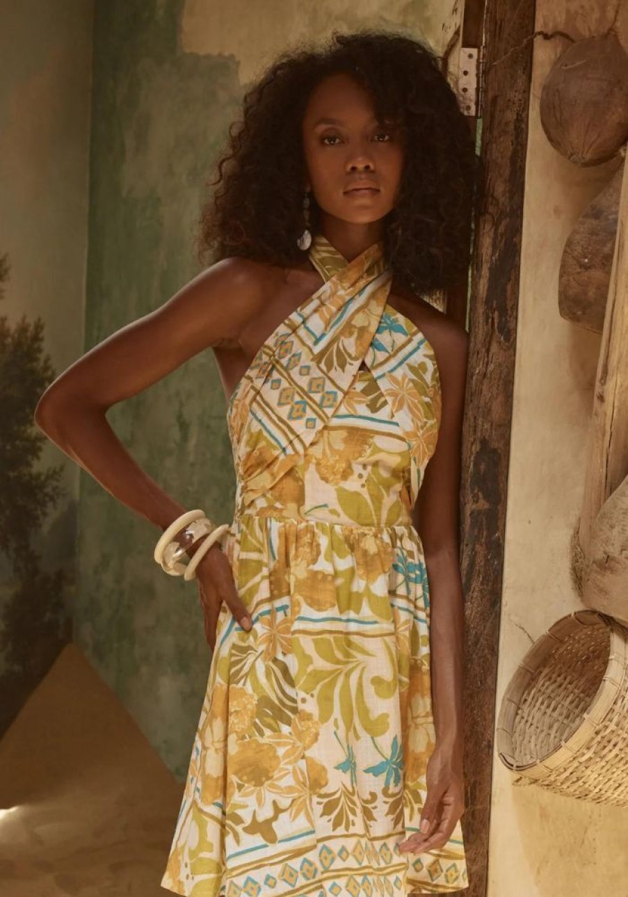 Fashion Girl and the Sun Party Dresses | Tahiti Mini- Paradise Print