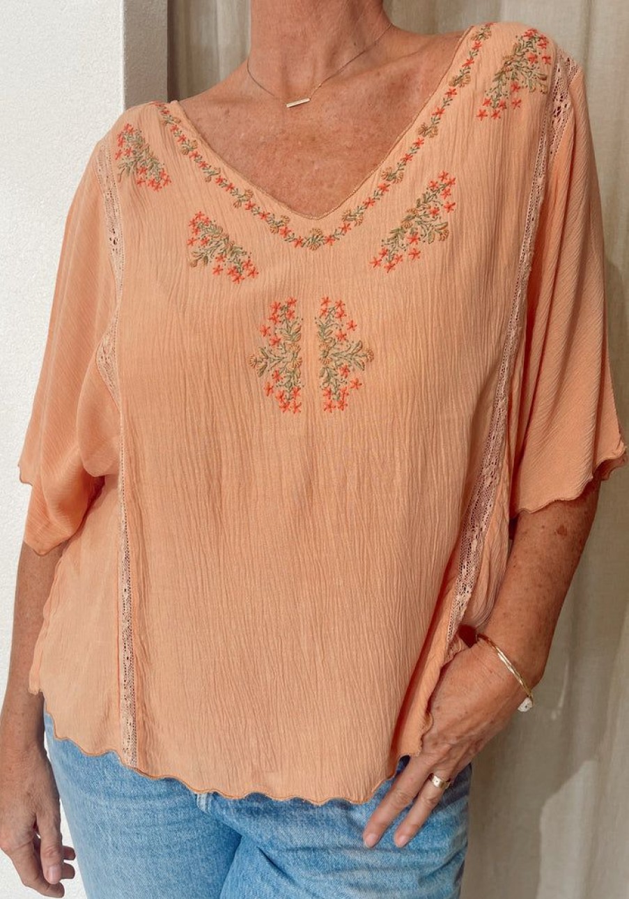 Fashion Golden Brown the Label Tops | Pisces Blouse