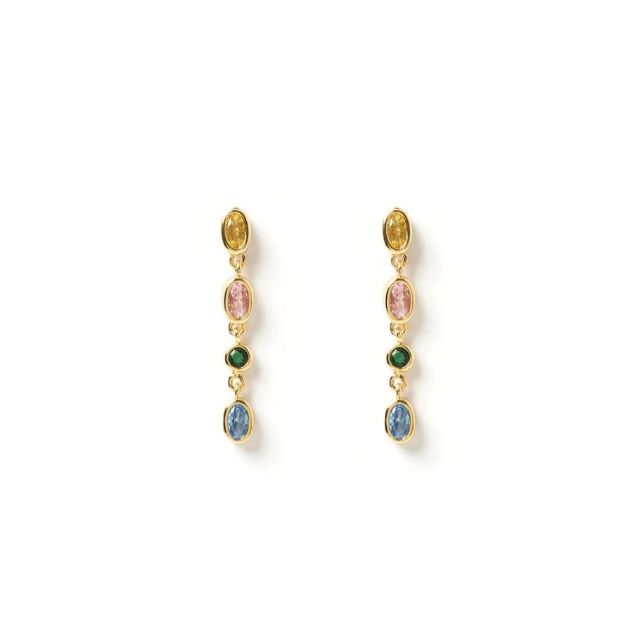 Accessories Arms Of Eve Gold Jewels | Isadora Earrings- Yellow Multi