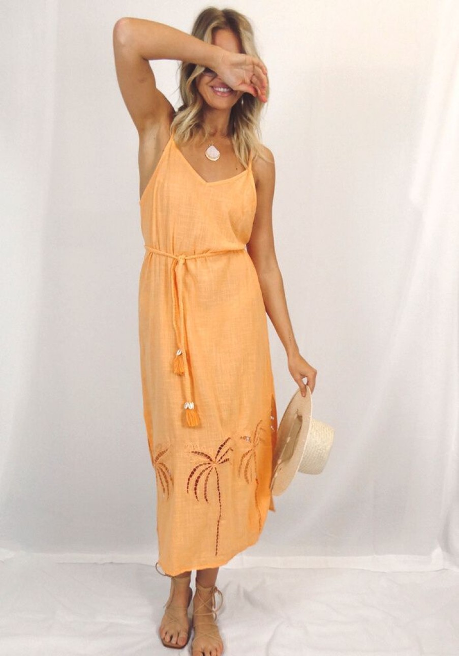 Fashion Cabo Midi Dress | 3 Palms Dress - Papaya