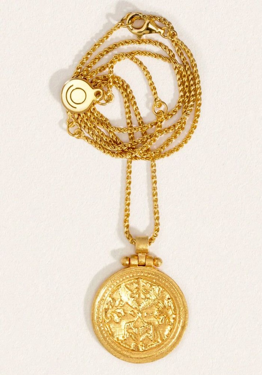 Accessories Temple of the Sun Gold Jewels | Peacock Necklace - Gold