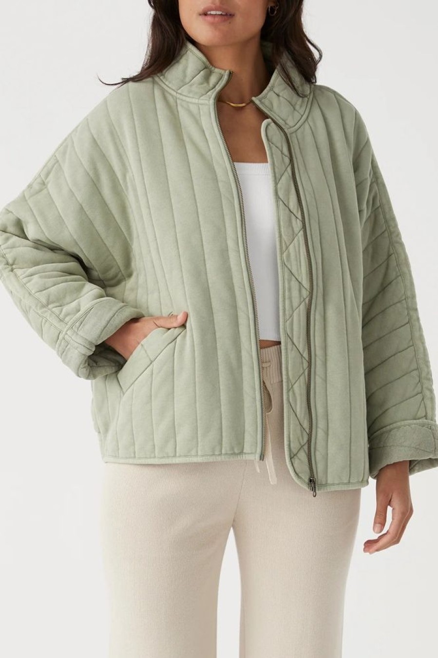 Fashion Arcaa Movement Tops | Tessa Jacket- Sage