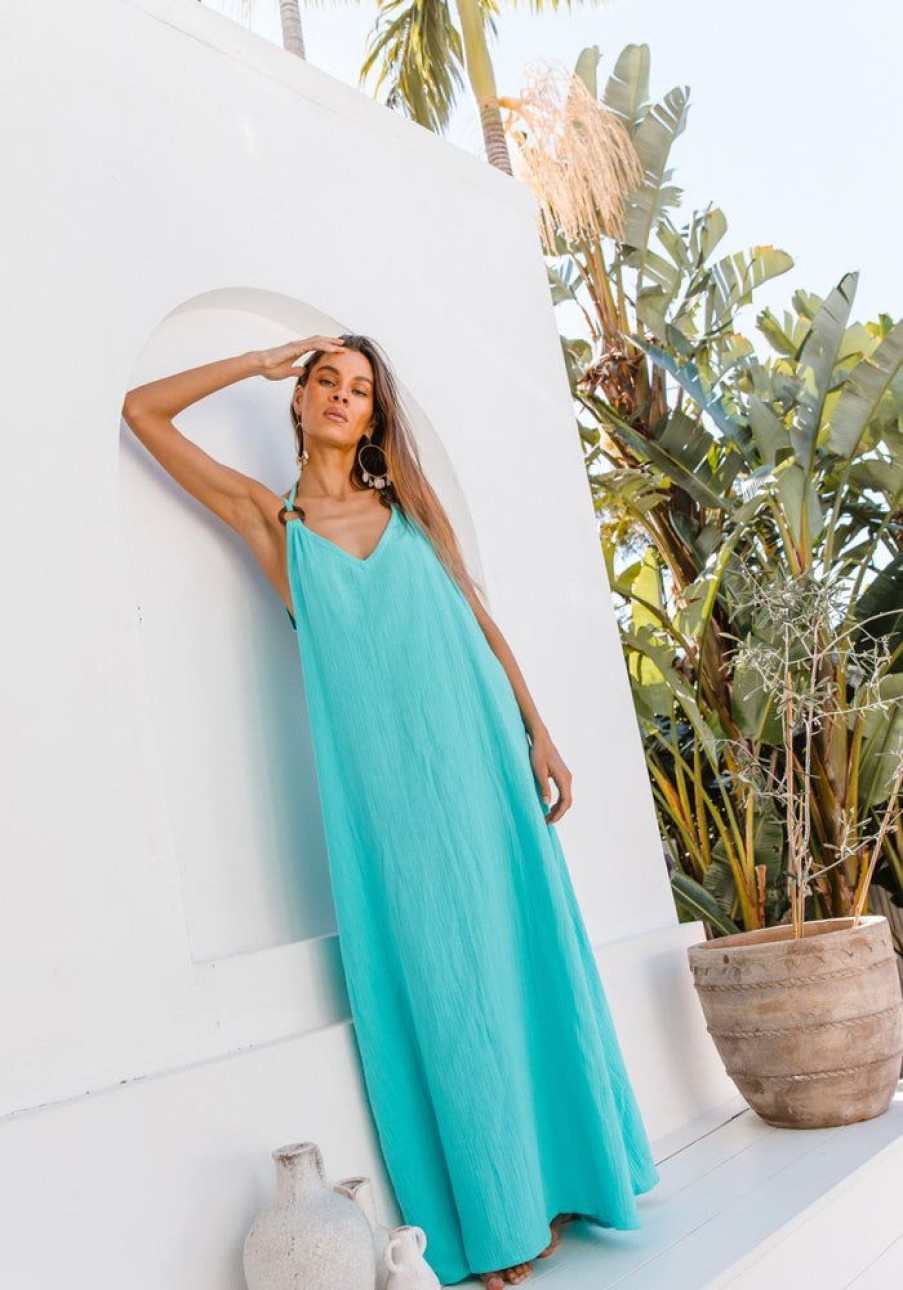 Fashion Cabo Maxi Dress | Sundrenched Maxi - Turquoise