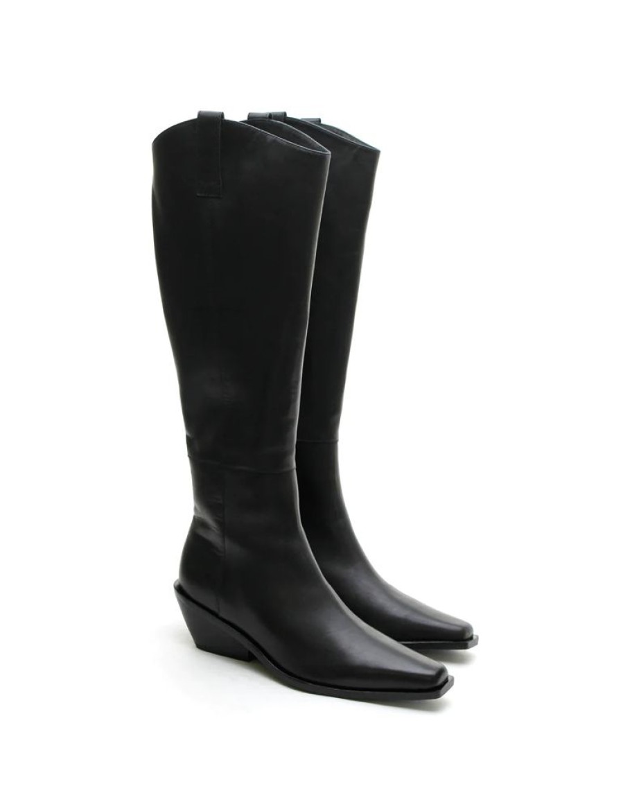 Accessories LA Tribe Boots & Sneakers | Simone Knee High Boots- Black