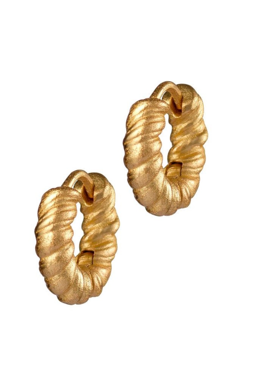 Accessories Anni Lu Gold Jewels | Cable Hoop Earrings