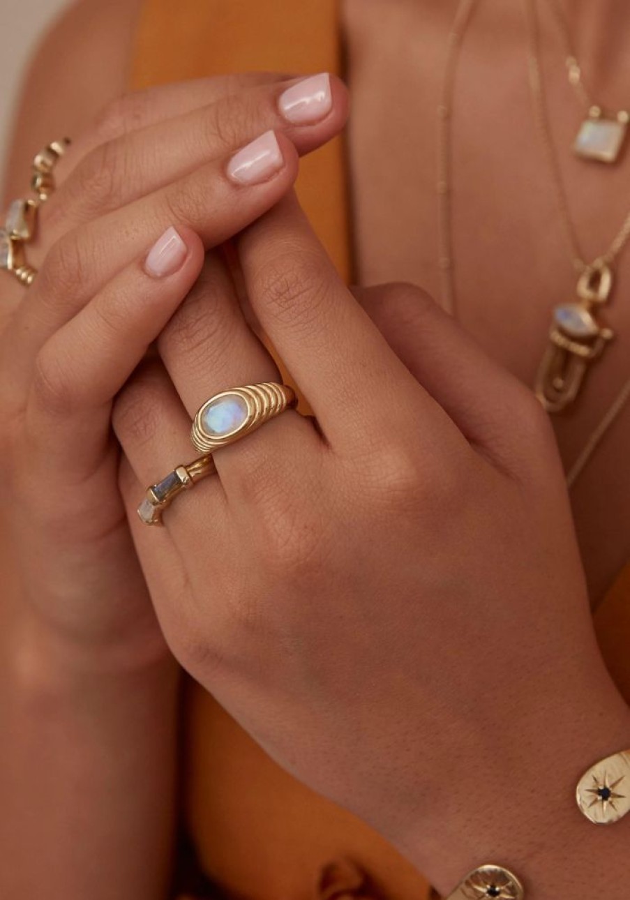 Accessories Tonimay Gold Jewels | Iris Moonstone Gold Ring