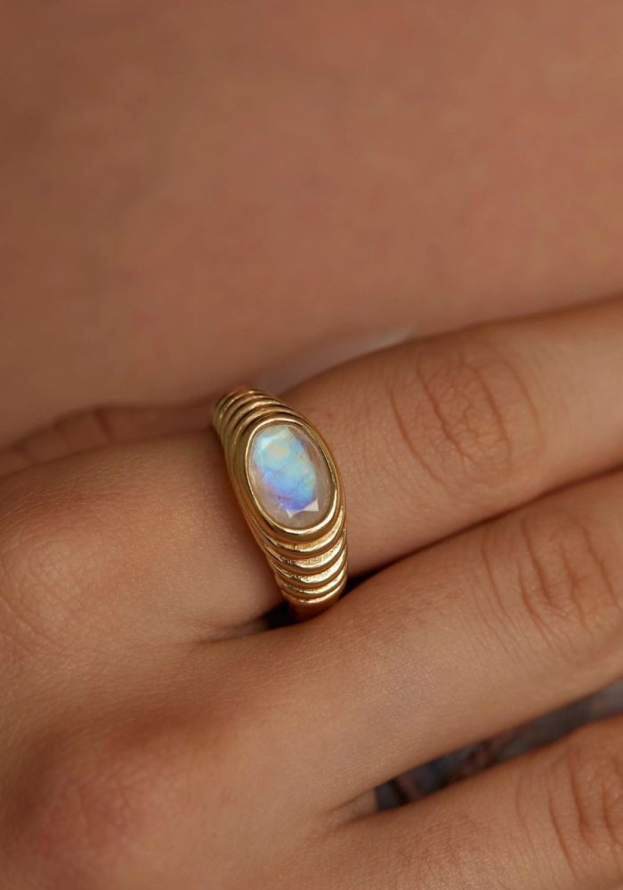 Accessories Tonimay Gold Jewels | Iris Moonstone Gold Ring