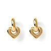 Accessories Arms Of Eve Gold Jewels | Te Amo Heart Earrings- Gold