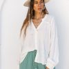 Fashion Cabo Gypsy Tops | Coastline Shirt - White