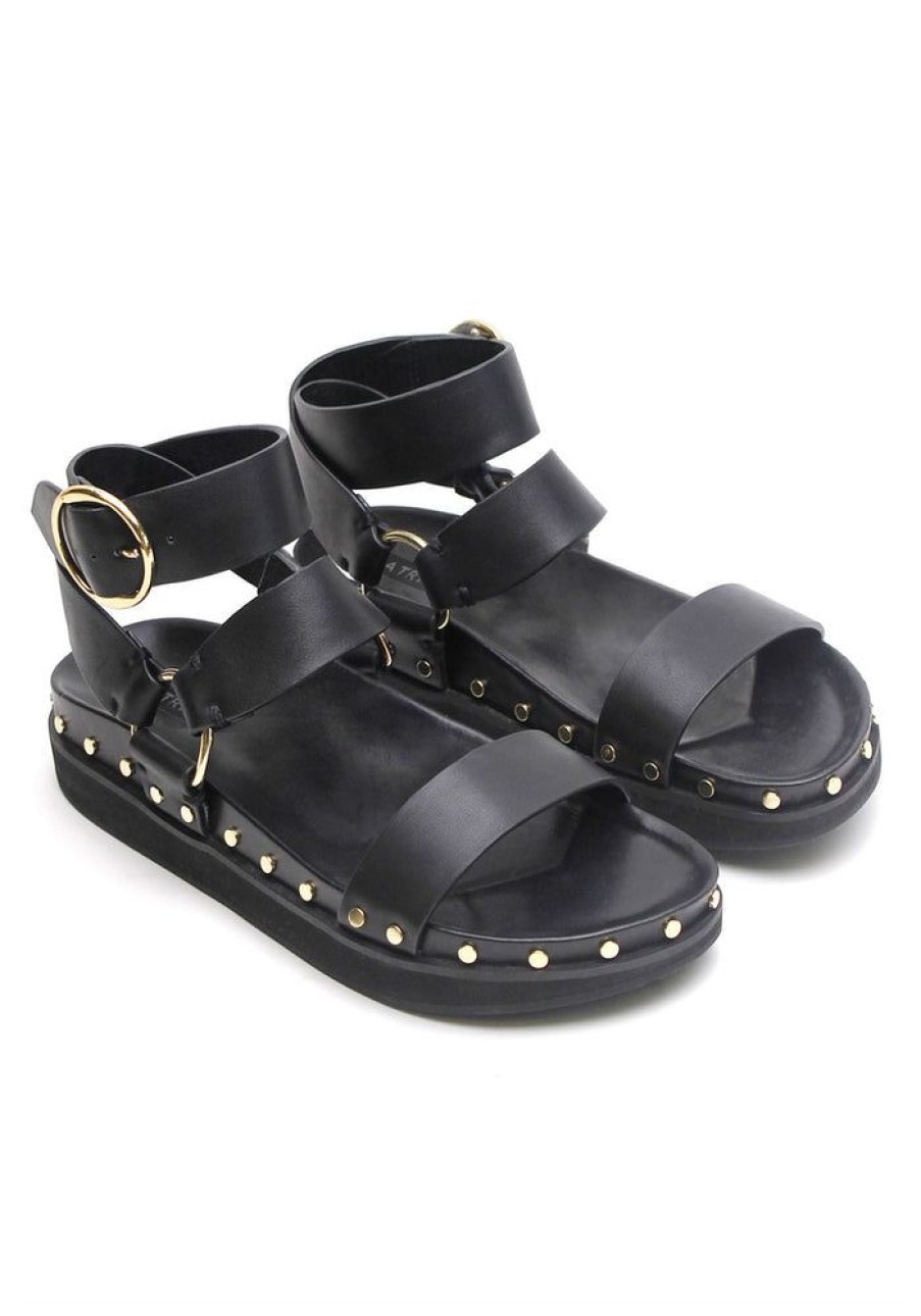 Accessories LA Tribe Sandals & Slides | Studded Sandal - Black