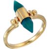 Accessories Tiger Frame Rings | Tiger Frame Gold Green Onyx Swivel Ring